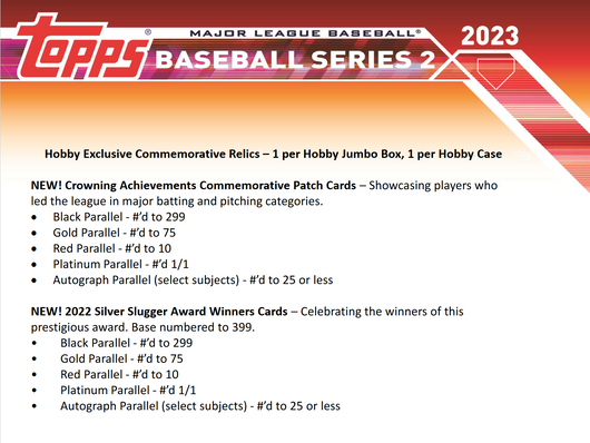 2023 Topps Series 2 Baseball Hobby 12 Box Case