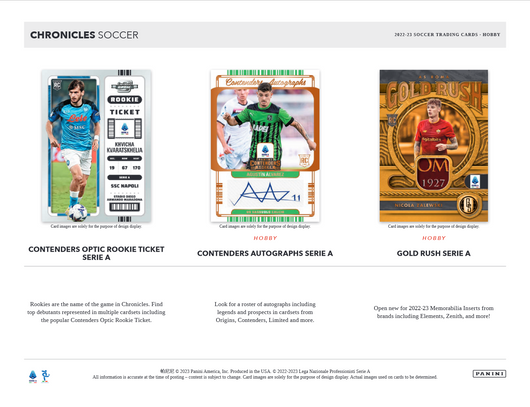2022-23 Panini Chronicles Soccer Hobby Box