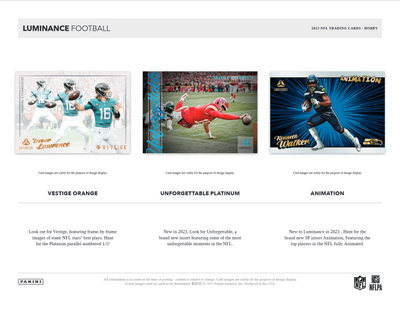 2023 Panini Luminance Football Hobby Box