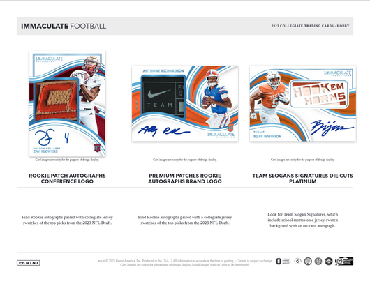 2023 Panini Immaculate Collegiate Football Hobby 5 Box Case