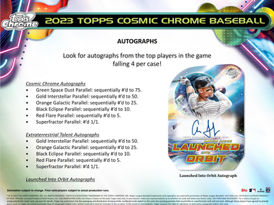 2023 Topps Cosmic Chrome Baseball Hobby Box