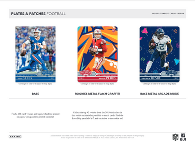 2023 Panini Plates & Patches Football Hobby 12 Box Case