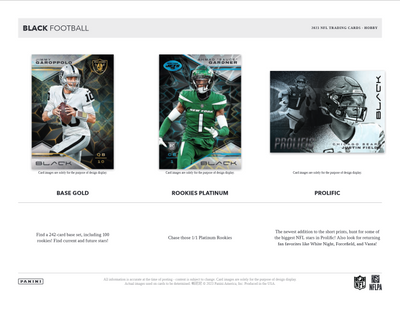 2023 Panini Black Football Hobby Box