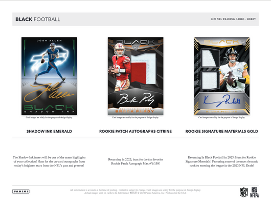 2023 Panini Black Football Hobby 12 Box Case