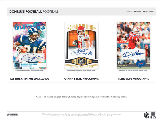 2023 Panini Donruss Football Hobby 18 Box Case