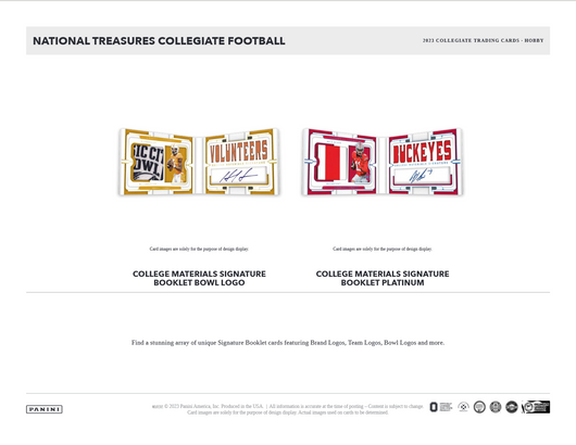 2023 Panini National Treasures Collegiate Football Hobby 4 Box Case