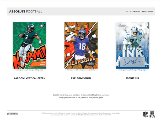 2023 Panini Absolute Football Hobby 12 Box Case