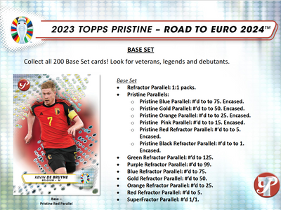 2023 Topps Pristine Road To Euro 2024 Soccer Hobby 8 Box Case