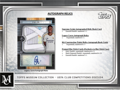 2023-24 Topps UEFA Club Competitions Museum Collection Soccer Hobby 12 Box Case