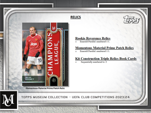2023-24 Topps UEFA Club Competitions Museum Collection Soccer Hobby 12 Box Case