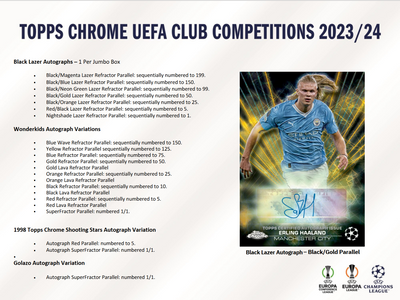 2023-24 Topps UEFA Club Competitions Chrome Soccer Jumbo 8 Box Case
