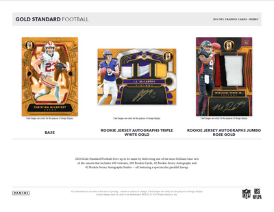 2024 Panini Gold Standard Football Hobby 12 Box Case
