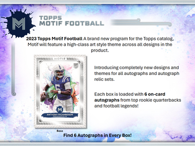 2023 Topps Motif Football Hobby 3 Box Case