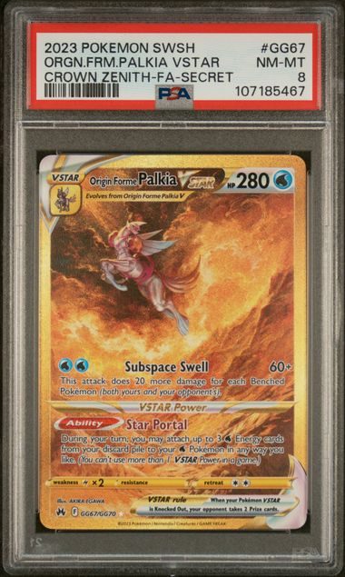 [PSA 8 - NM-MT] ORGN.FRM.PALKIA VSTAR #GG67 - Crown Zenith-fa-secret - Pokemon Sword And Shield Crown Zenith (2023)
