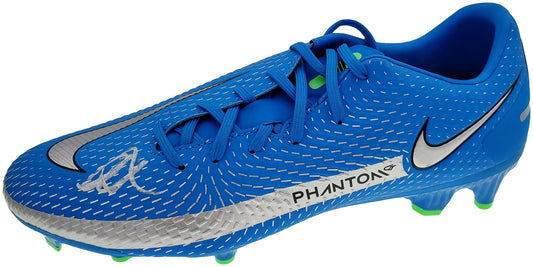 Mason Mount Autographed Blue Nike Phantom Cleat Shoe Chelsea F.C. Size 9.5 Beckett BAS Stock #196465