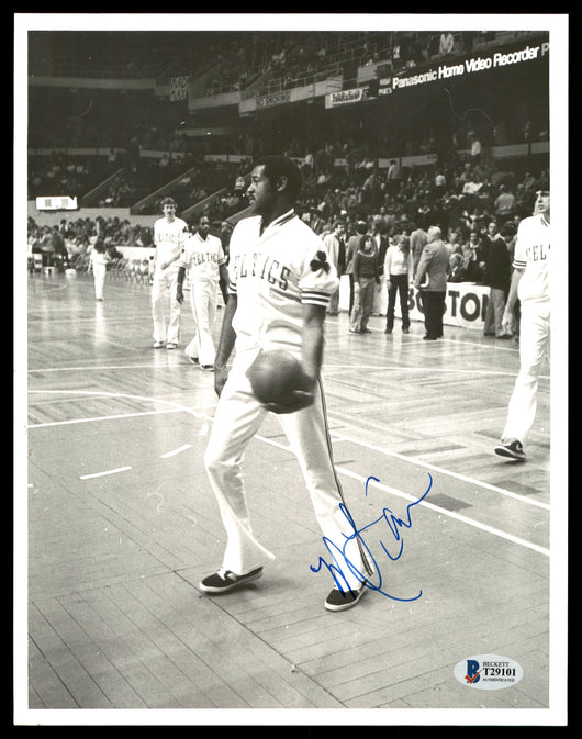 M.L. ML Carr Autographed 8x10 Photo Boston Celtics Vintage Beckett BAS #T29101