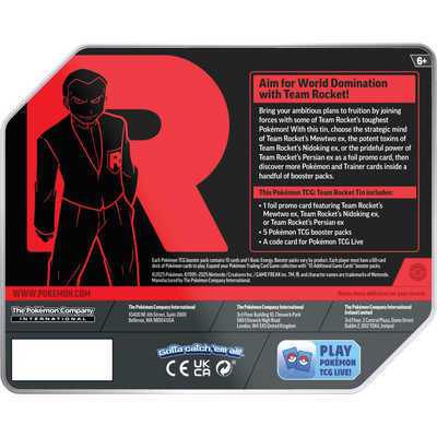 Pokémon Trading Card Game: Team Rocket Tin