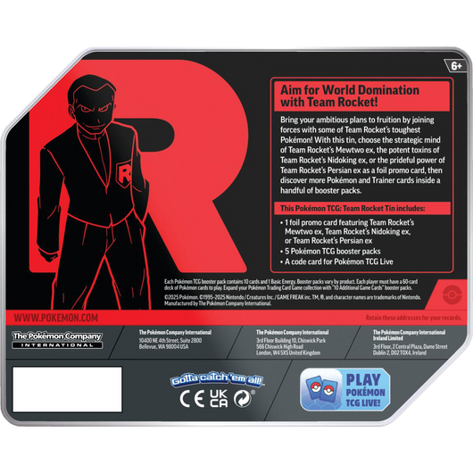 Pokémon Trading Card Game: Team Rocket Tin