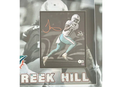 Tyreek Hill Signed Miami 3D Light Up Framed Football 33x23 Photo (Beckett)