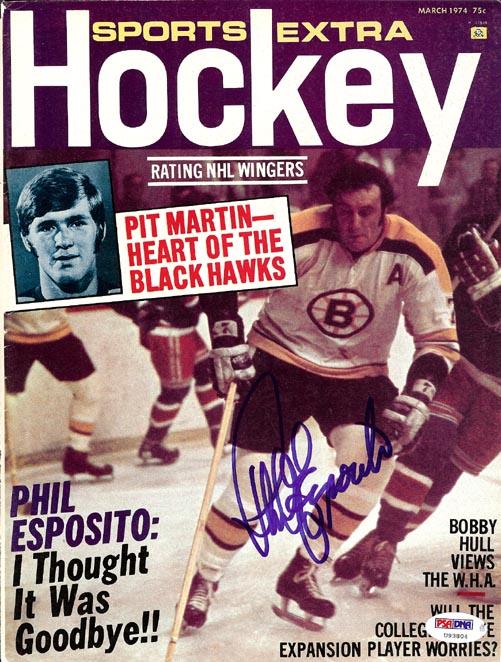 Phil Esposito Autographed Sports Extra Hockey Magazine Cover Boston Bruins PSA/DNA #U93804