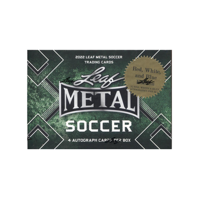 2022 Leaf Metal Soccer Hobby Box Red White Blue