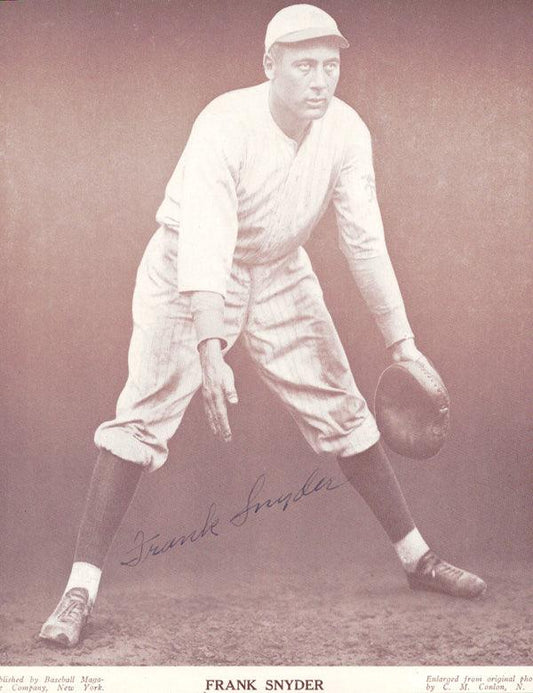 Frank Snyder Autographed M114 Baseball Magazine Page Photo PSA/DNA #Y05488