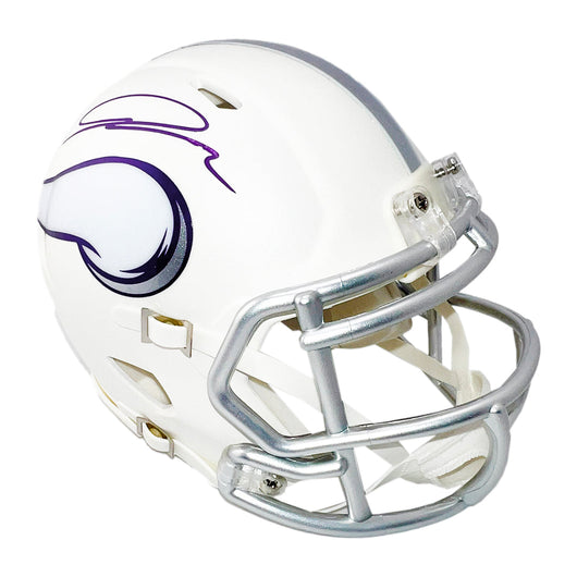 Jordan Addison Signed Minnesota Vikings Alt 2024 Speed Mini Football Helmet (JSA)