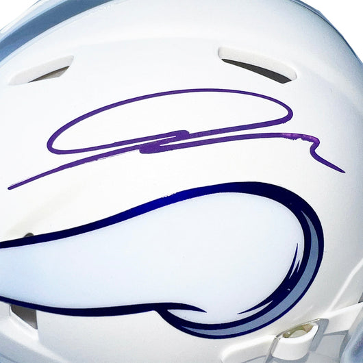 Jordan Addison Signed Minnesota Vikings Alt 2024 Speed Mini Football Helmet (JSA)
