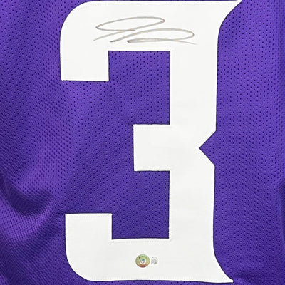 Jordan Addison Signed Minnesota Purple Football Jersey (Beckett)