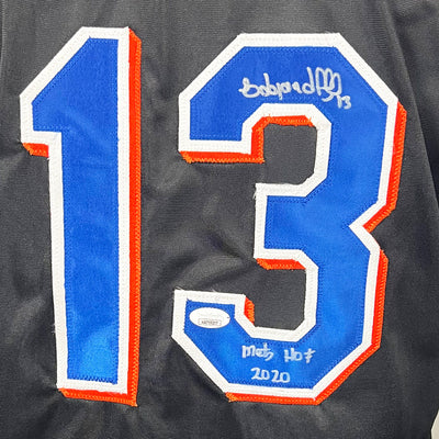 Edgardo Alfonzo Signed "Mets HOF 2020" Inscription New York Black Baseball Jersey (JSA)