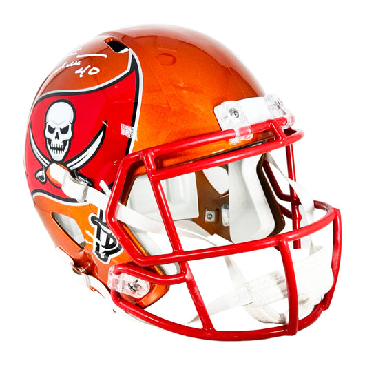 Mike Alstott Signed Tampa Bay Buccaneers Flash Full-Size Replica Football Helmet (Beckett)