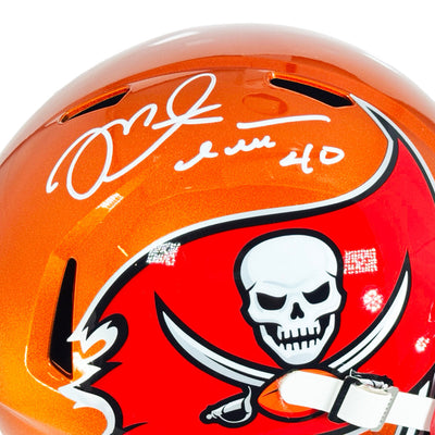 Mike Alstott Signed Tampa Bay Buccaneers Flash Full-Size Replica Football Helmet (Beckett)