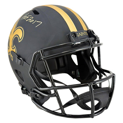 Morten Andersen Signed HOF 2017 Inscription New Orleans Saints Eclipse Full-Size Replica Football Helmet (JSA)