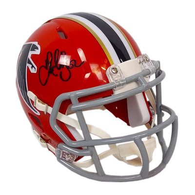 Jamal Anderson Signed Atlanta Falcons Throwback 66-69 Speed Mini Football Helmet (JSA)