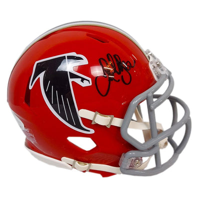 Jamal Anderson Signed Atlanta Falcons Throwback 66-69 Speed Mini Football Helmet (JSA)