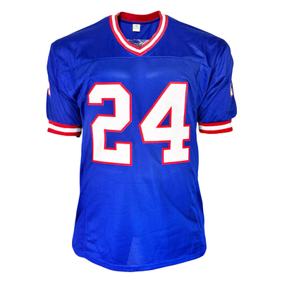 Ottis Anderson Signed New York Blue Football Jersey (JSA)
