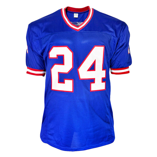 Ottis Anderson Signed New York Blue Football Jersey (JSA)