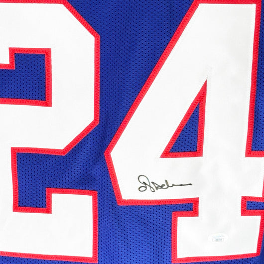 Ottis Anderson Signed New York Blue Football Jersey (JSA)
