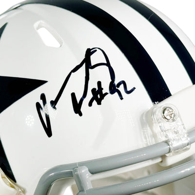 Dorance Armstrong Signed Dallas Cowboys Throwback 1960-63 Speed Mini Replica Football Helmet (JSA)