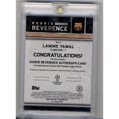 2024 Topps Museum Collection UEFA Champions League Rookie Reverence Lamine Yamal #RRA-LY