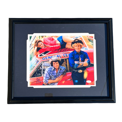Dukes of Hazzard Signed Pose 2 Framed 11x14 Photo (JSA)