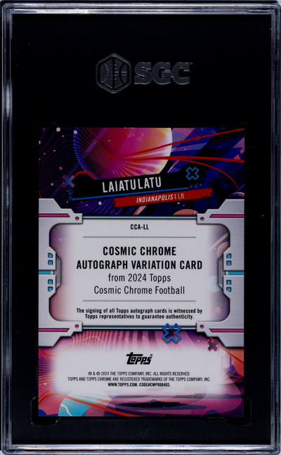 2024 Topps Cosmic Chrome Laiatu Latu #CCA-LL  Black Eclipse SGC 9.5 Auto 10