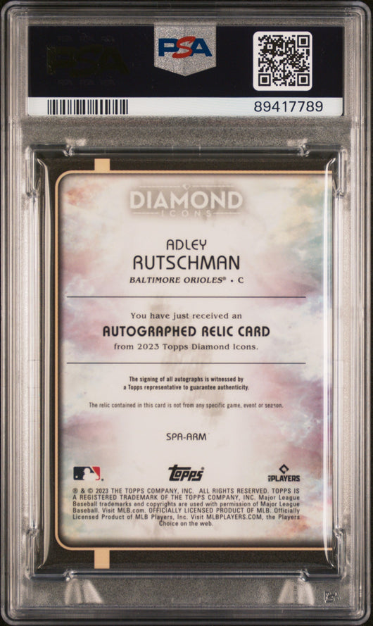 2023 Topps Diamond Icons Single-Auto Relics Adley Rutschman #SPAARM /10 PSA