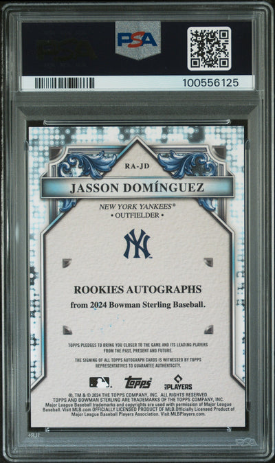 2024 Bowman Sterling Rookies Auto Jasson Dominguez #RAJD Black Lava 01/10 PSA 9