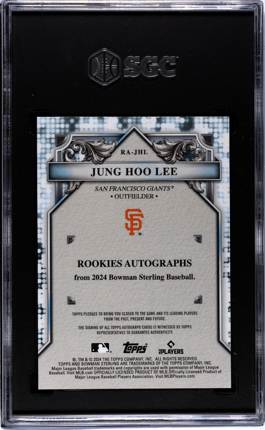 2024 Bowman Sterling Jung-Hoo Lee #RA-JHL Auto Black Lava Refractor SGC 10/10