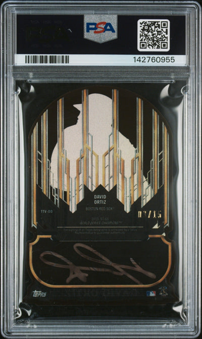 2015 Topps Tribute To The Victors Die-Cut Auto David Ortiz #TTVDO . Gold PSA