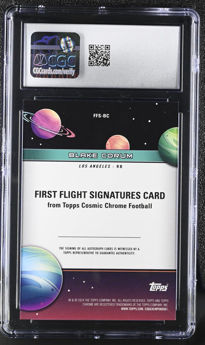 2024 Topps Cosmic  Blake Corum #FFS-BC Black Eclipse /10   CGC 10 Auto 10