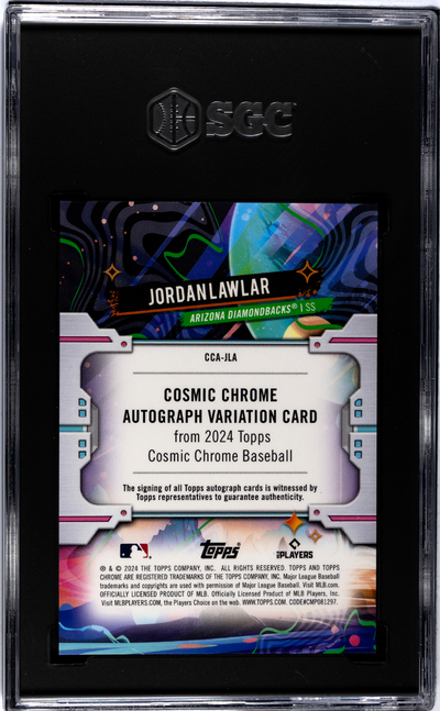 2024 Topps Cosmic Jordan Lawlar #CCA-JLA Auto Black Eclipse SGC 10 Auto 10