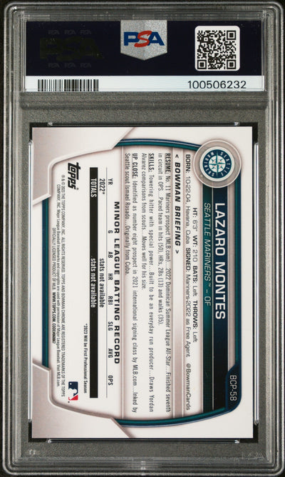 2023 Bowman Mega Box Chrome Lazaro Montes #58 Pink Refractor PSA 10