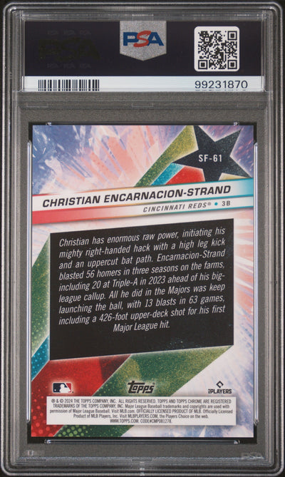 2024 Topps Cosmic Starfractor C. Encarnacion-Strand #61 Black Eclipse /10 PSA 10